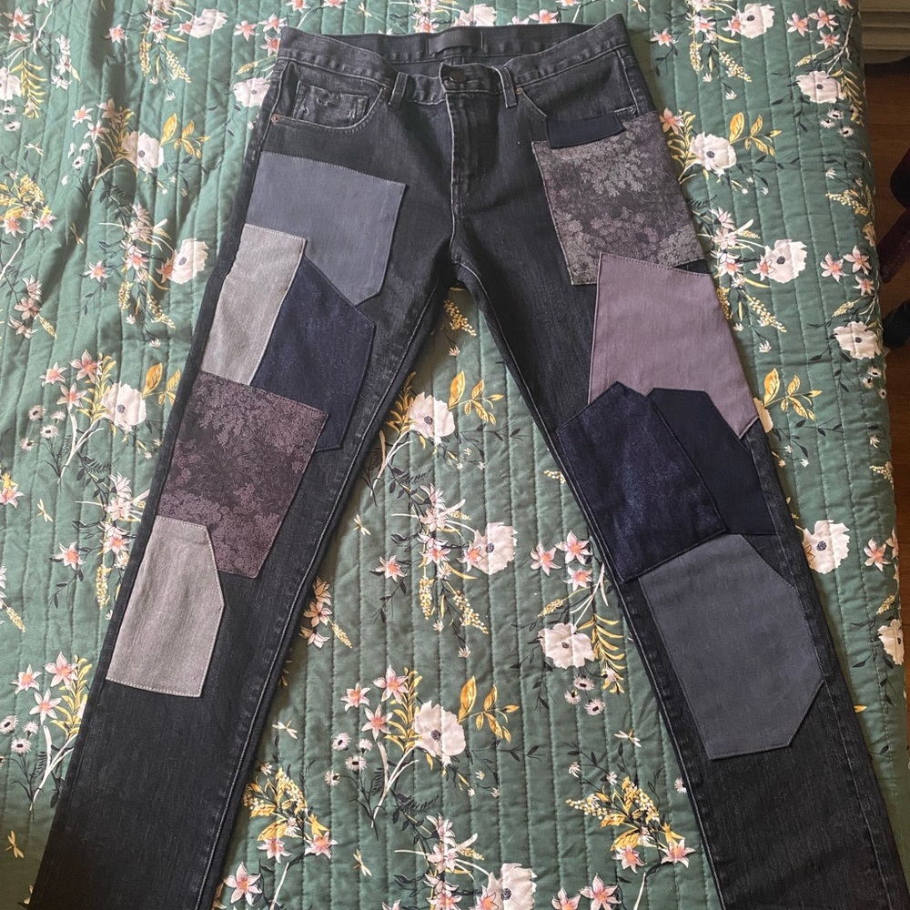 Designer Patched Jeans